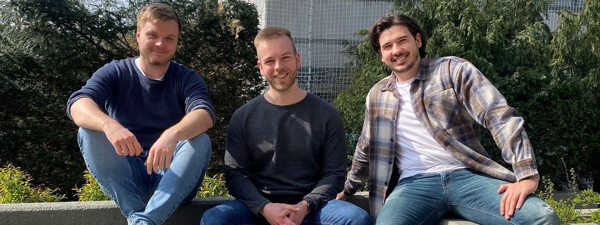 Founders of the start-up Credular: Pascal Volkery, Dennis Sarbaev, Roman Golomidov