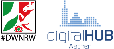 Logos von DWNRW & digitalHUB Aachen