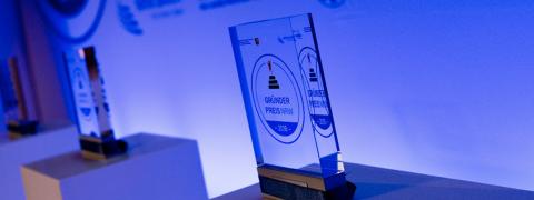 Trophies of the Gründerpreis NRW
